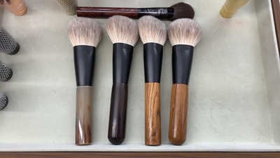 定 进口赤狐混毛大坡散粉定妆腮红刷高光粉饼刷