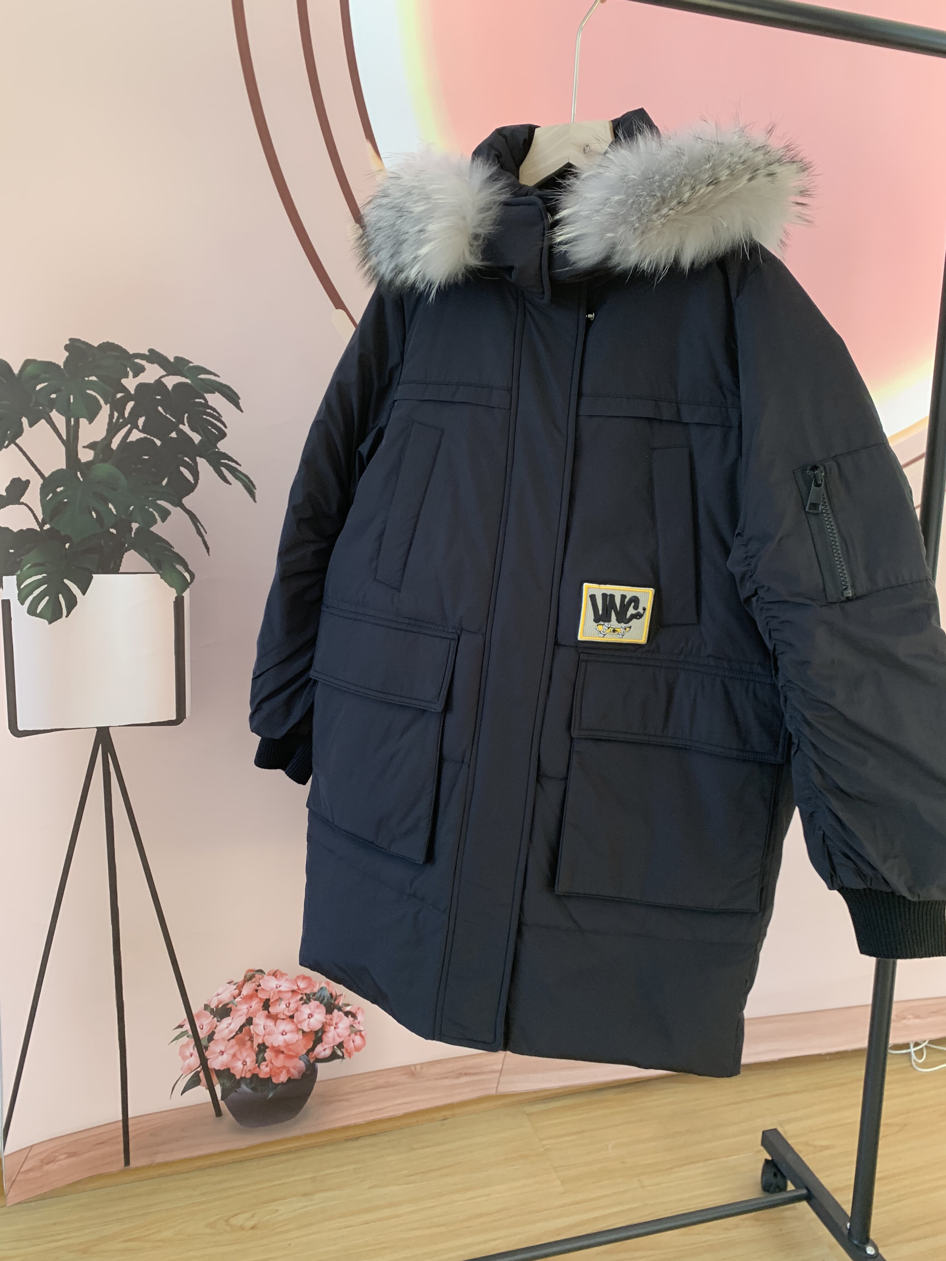 2025新款中长款羽绒服女款冬季派克服羽绒服外套女