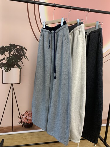 休闲裤2025春季新拼接撞色抽绳时尚百搭直筒阔腿卫裤