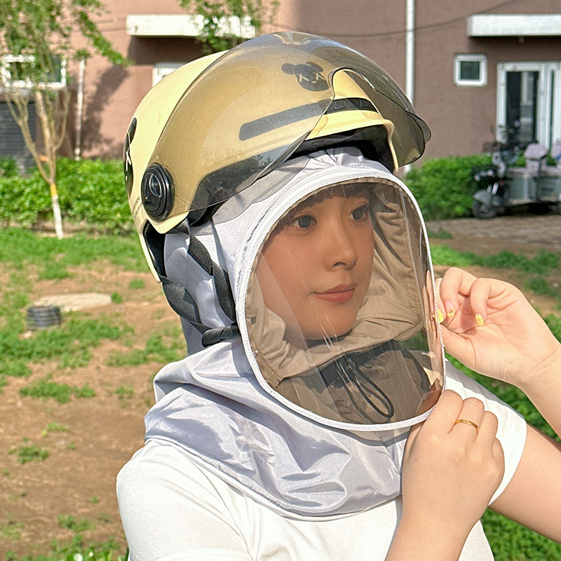 围脖一体防晒帽女夏季骑车防紫外线透气遮阳帽男士户外钓鱼防护帽