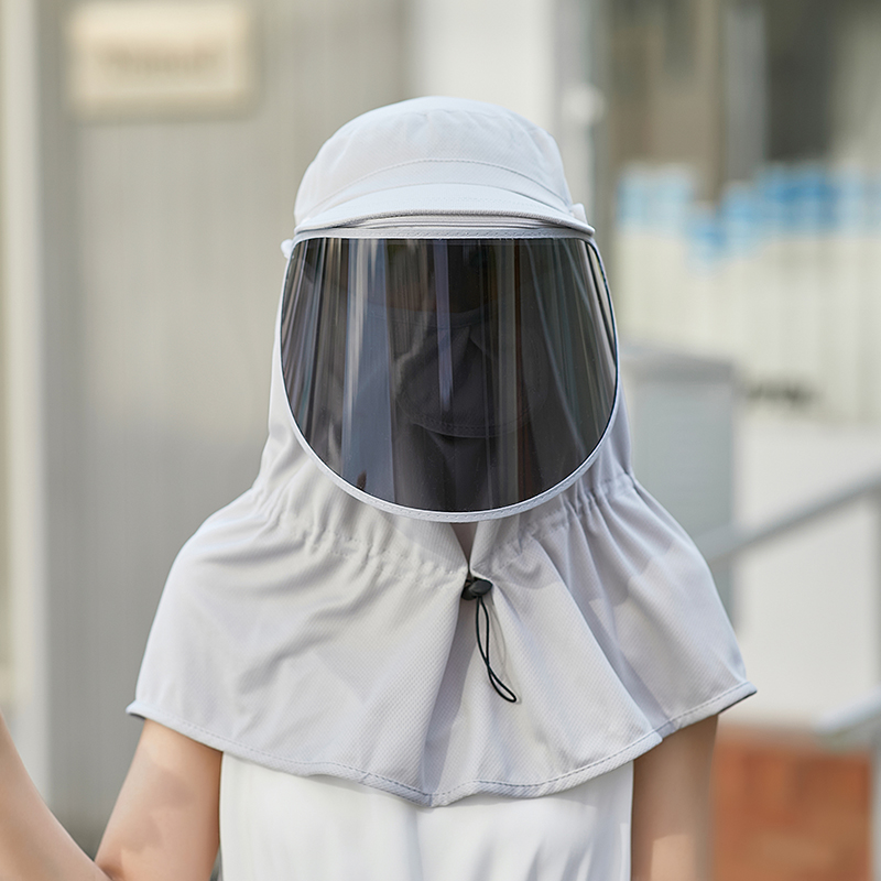 骑车帽子女夏季户外多方位防紫外线遮脸面罩防晒帽披肩护颈遮阳帽 服饰配件/皮带/帽子/围巾 帽子 原图主图