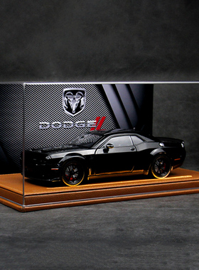 限量地狱猫SRT合金跑车美式肌肉车仿真办公家居摆件收藏礼物男生