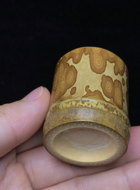 文玩梅妃竹盖置 纯手工斑竹竹节盖置茶具配件茶壶盖托放置茶壶盖