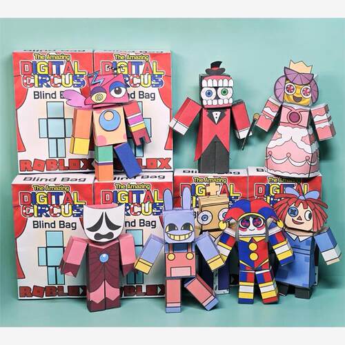 自制神奇数字马戏团2Roblox节凑盒子玩偶换装盲袋儿童DIY手工玩具