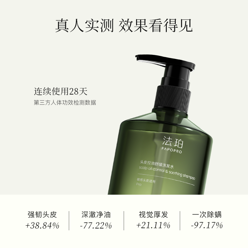 法珀青蒿控油洗发水舒缓头皮止痒