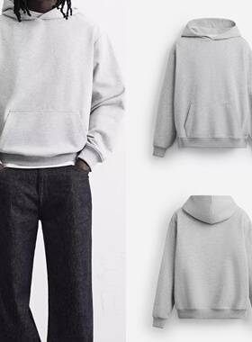 柜299！2026春季 男装 基本款百搭宽松连帽长袖卫衣 0761370 803