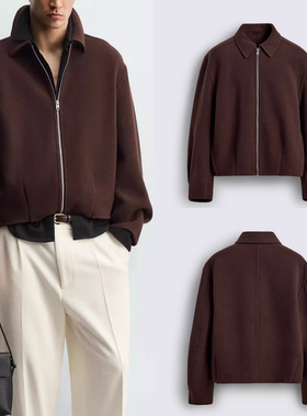 柜799！2026春夏新品 男装 羊毛混纺boxy fit夹克外套5854401 610