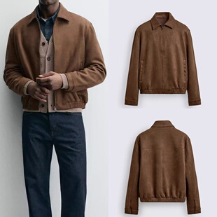 男装 柜429 2025冬季 新品 778 绒面质感效果拉链夹克外套8574600