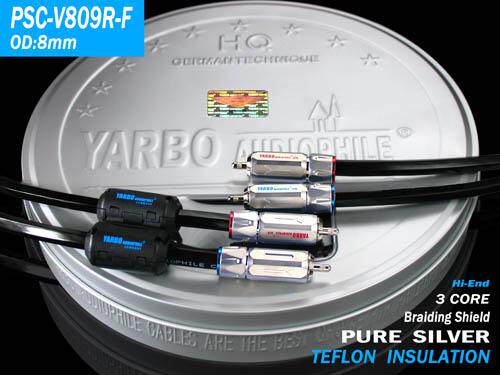 雅宝YARBO德国雅堡 PSC-V809R-F 三芯纯银 信号线 音频线 1米~3米