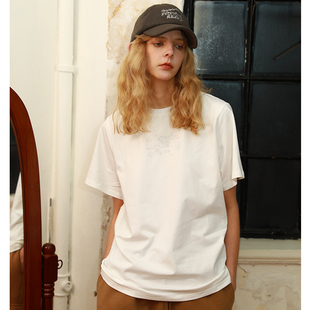 【新品包邮】NEATO逆光女装 中性复古宽松原创印花 本命年龙T恤红