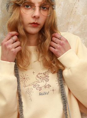 【新品包邮】NEATO逆光 中性复古宽松原创本命年系列龙卫衣加绒