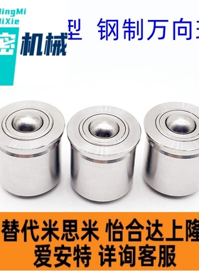 带柱塞功能钢珠滚轮万向球牛眼 QDF01 QDF02-14-18-22 BCHP/BCHPT