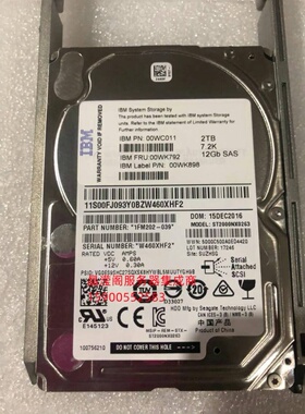IBM 00WK792 2T 7.2K 2.5 SAS 12G 00WC011 V3500 V3700 存储硬盘