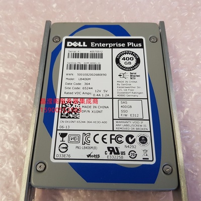 DELL Equallogic 0X10NT X10NT 400G 2.5寸 SAS SSD 6Gb 储存硬盘