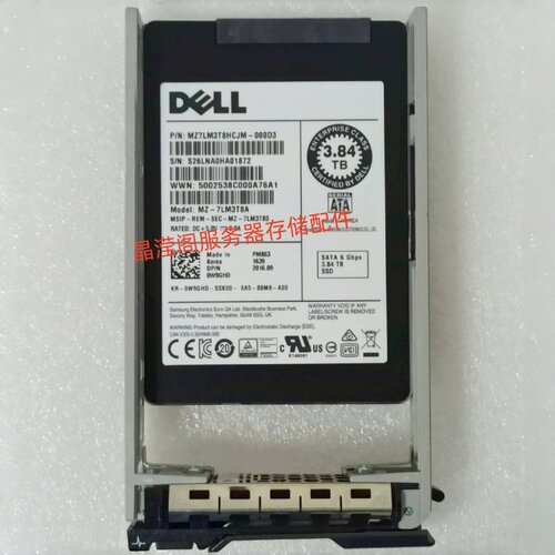 DELL PM863 3.84T SATA SSD 6Gb 2.5 0W9GHD MZ-7LM3T8A 固态硬盘