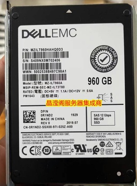 DELL 960G 2.5 SAS SSD PM1643 0R1ND2 MZ-ILT960A固态服务器硬盘