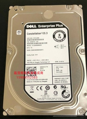 DELL SCV300 SCV2000 SCV2080 SCV3000 2T 7.2K 3.5 SAS 储存硬盘