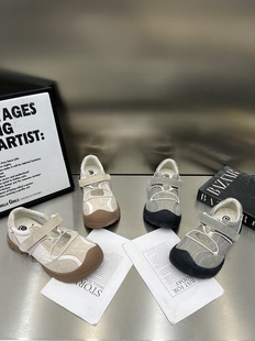 2026新款时尚百搭户外单鞋女内增高玛丽珍鞋真皮魔术贴大头休闲鞋