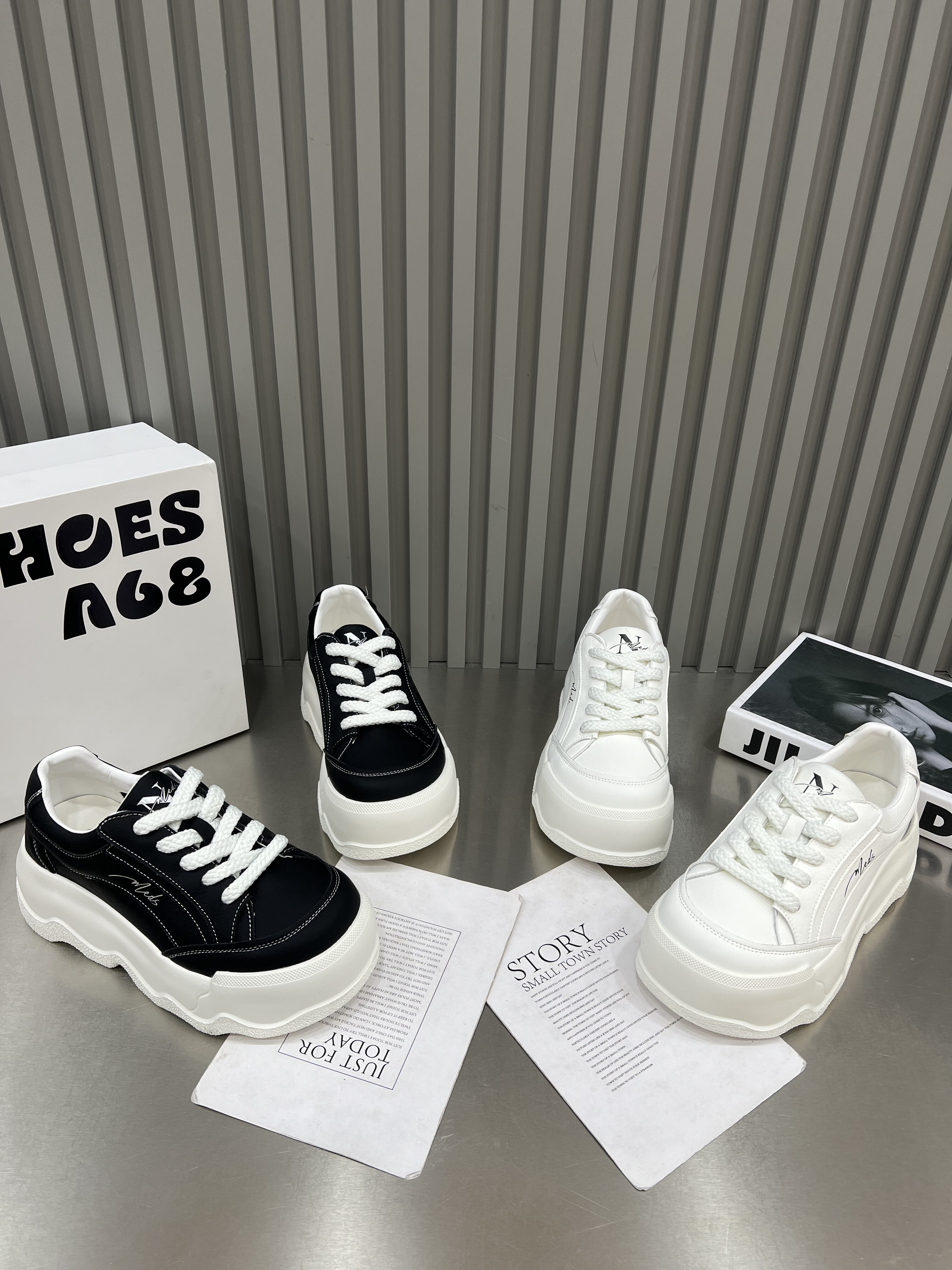 真皮厚底小白鞋女鞋2026春季百搭增高休闲板鞋松糕大头丑萌面包鞋,女鞋,时尚休闲鞋,淘宝优惠券,粉丝福利购,淘宝优惠卷