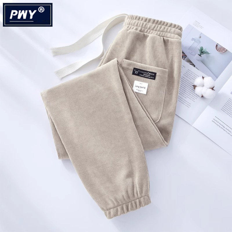 潮牌重磅400G雪尼尔休闲裤男秋冬季2025新款宽松束脚加绒运动卫裤,男装,休闲裤,淘宝优惠券,粉丝福利购,淘宝优惠卷