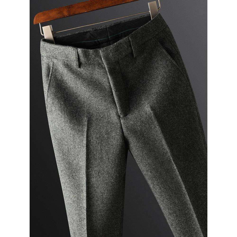 轻商务高端加厚保暖西裤男羊毛呢抗皱磨毛小脚裤冬季休闲百搭长裤,男装,西裤,淘宝优惠券,粉丝福利购,淘宝优惠卷