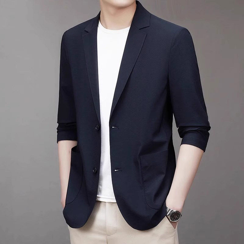 IKAC高端秋季新款男士西装外套2025春秋款商务休闲百搭潮流小西服,男装,休闲西服,淘宝优惠券,粉丝福利购,淘宝优惠卷