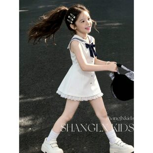 女童巨好看夏裙2026新款女孩韩系学院风衬衫裙儿童洋气炸街连衣裙