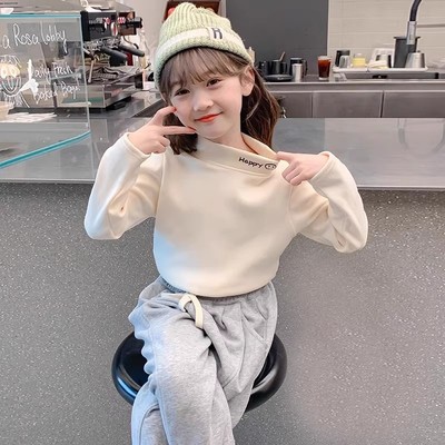 女童打底衫秋冬2025新款女大童内搭加绒加厚儿童德绒女孩保暖上衣