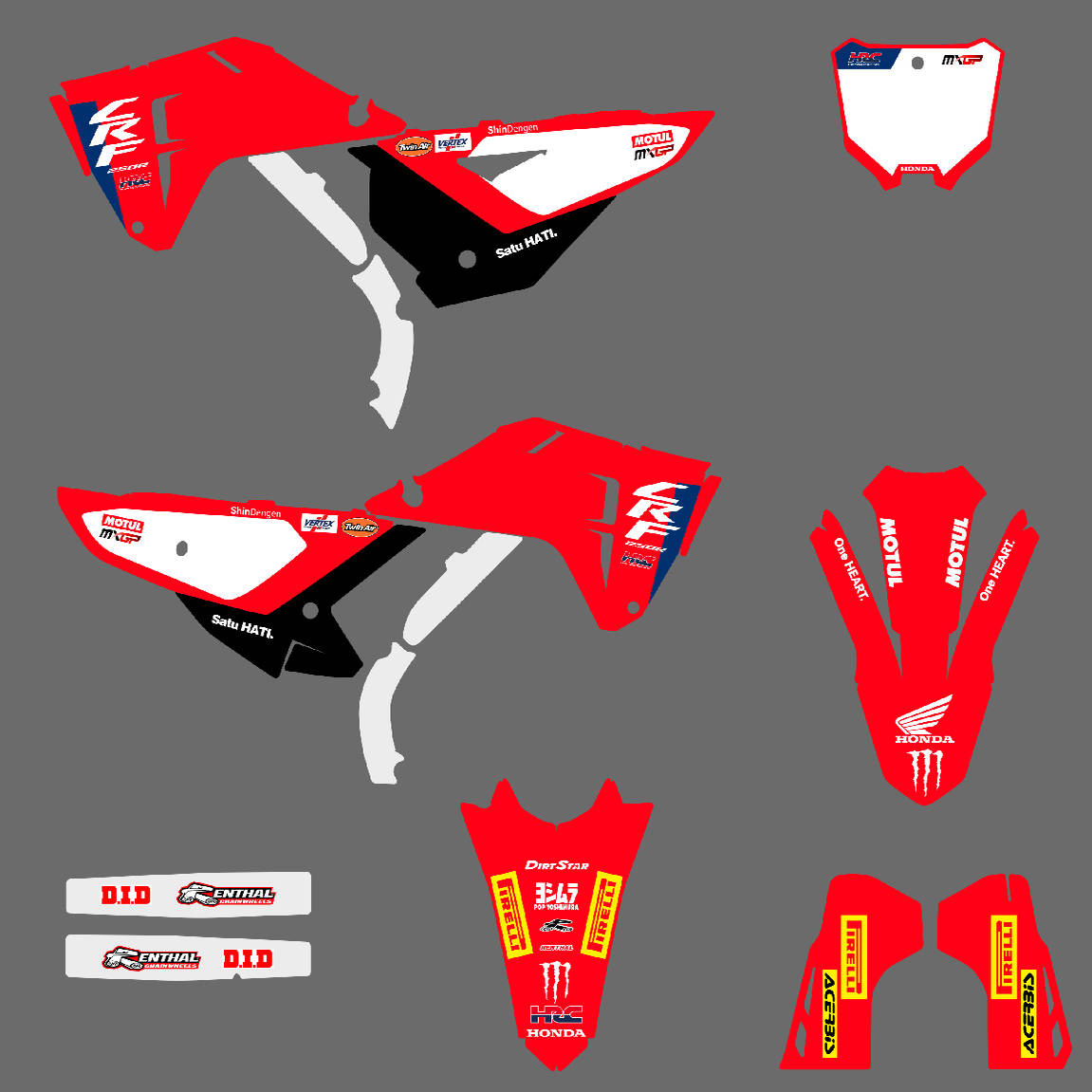 2025 2026年HONDA CRF 250R 450R RX越野摩托贴花贴膜车贴画定制