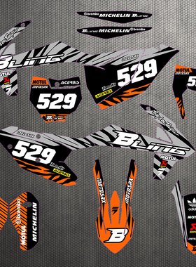 16 17 18 19年KTM EXC SXF克维思K16斯越野摩托车贴花贴膜车贴画-