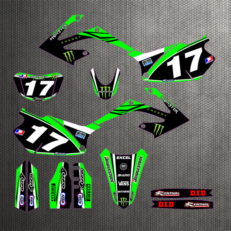 男骑士H7RTF海陵悍将K5M4 250越野摩托车绿色定制贴花贴纸车贴画4