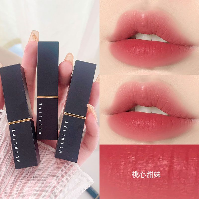口红保湿滋润豆沙色哑光雾面不易色不杯小众品牌学生唇膏女。