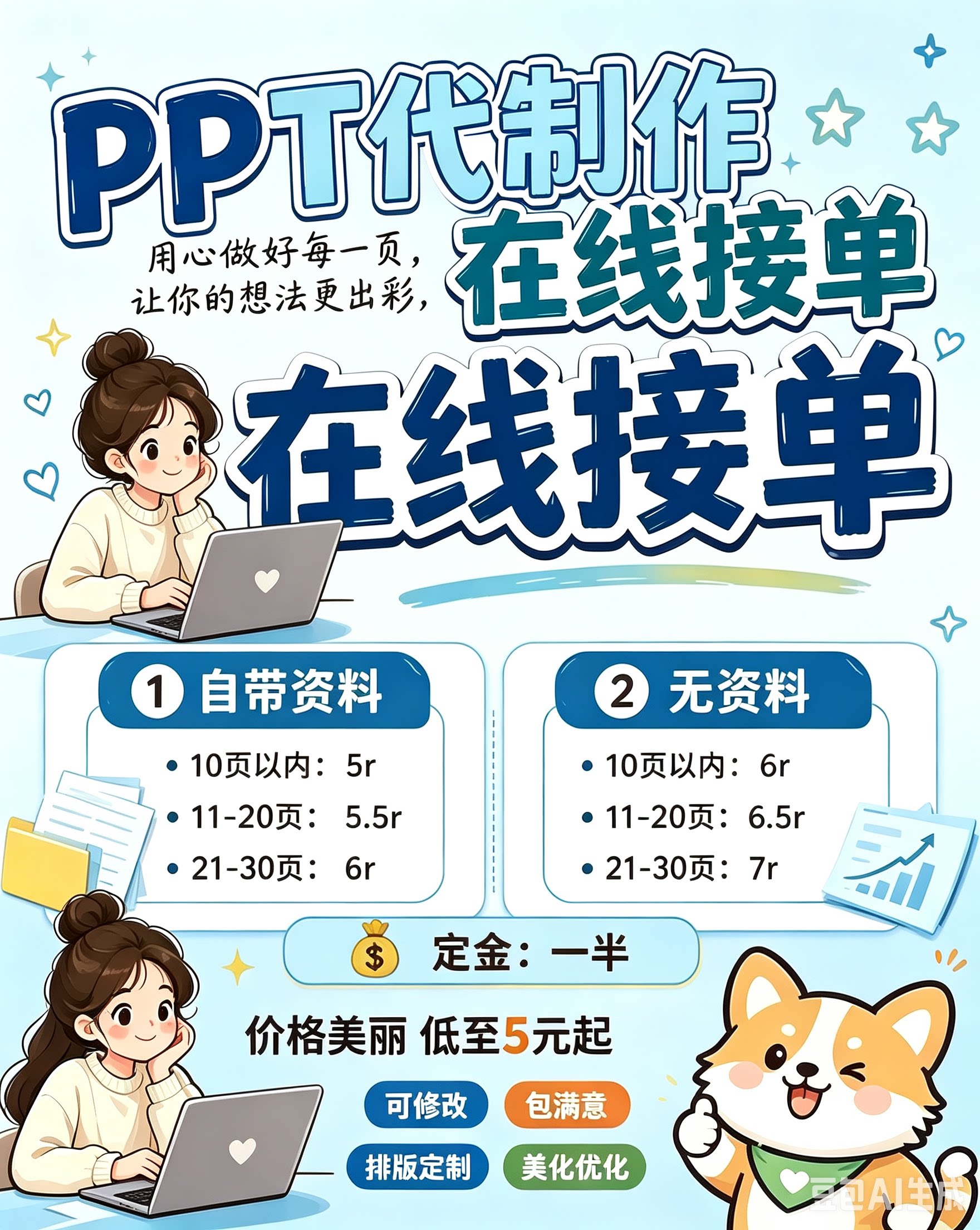 ppt制作代做美化修改设计定制工作汇报企业宣传演讲课件年终总结