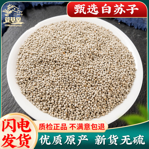 白苏子500g紫苏子籽中药材生熟紫苏籽粉可食用 另售莱菔子白芥子