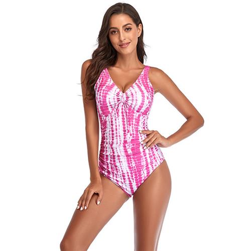 Multicolor one-piece large size swimsuit solid color womens