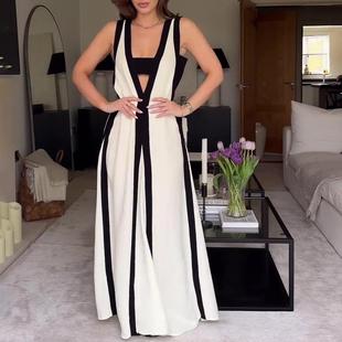Casual Strap Womens Sexy Contrast neck Shoulder Wide