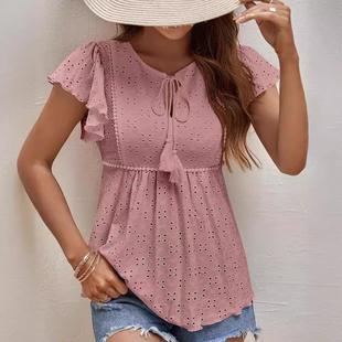 ladies lace chiffon shirt white mujer clothes tops