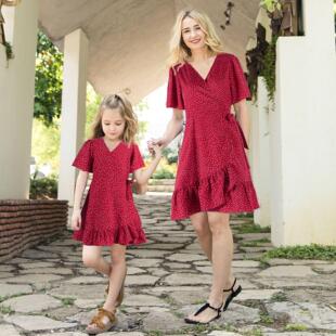 dress Polka long edges loose skirt with