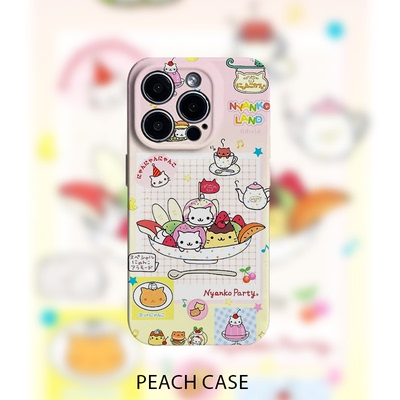 古早布丁小猫咪小清新萌物甜品适用苹果16promax/15手机壳iPhone141312/11华为荣耀OPPO小米红米vivo一加真我