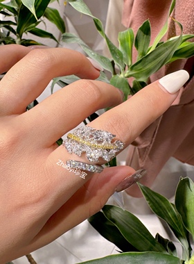 18k金钻石叶子戒指    定金