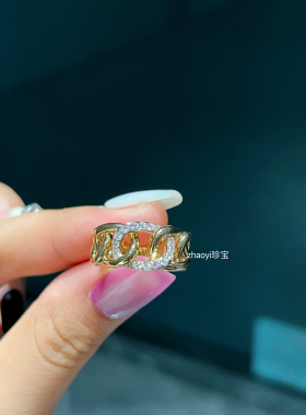 法式复古vintage小中古风 链条戒