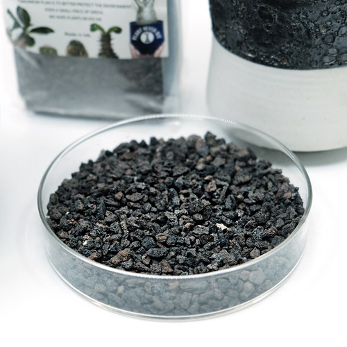 pnd块根植物铺面黑色火山石颗粒