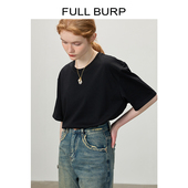 新款 245克纯棉短袖 T恤女2025年夏季 圆领直筒上衣男女