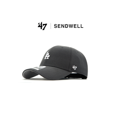 47brand小标硬顶LA深灰色棒球帽复古美式男女NY显脸小情侣鸭舌帽