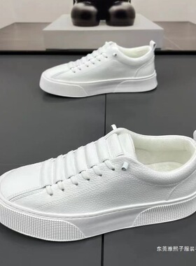 男鞋新款一脚蹬透气学生小白鞋潮流百搭运动休闲鞋低帮潮牌板鞋男
