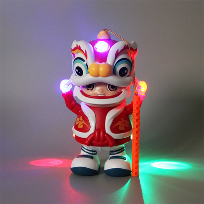 国潮醒狮新年元宵节中秋节灯笼
