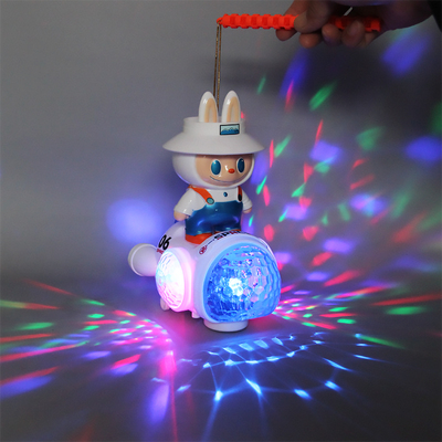 儿童卡通网红中秋新年春节元宵手提发光万向可行走发声花灯笼玩具