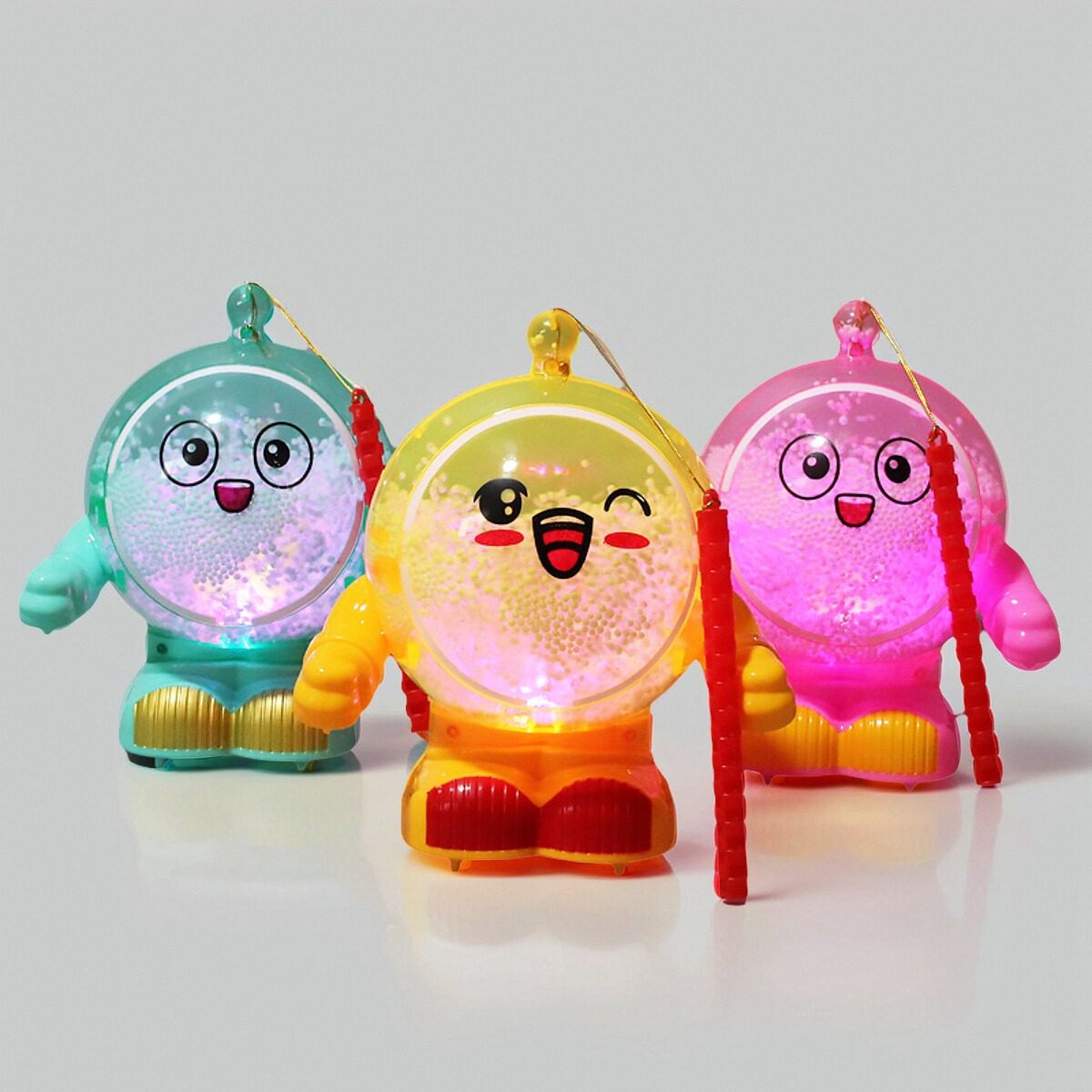 儿童手提发光蛋花灯玩具派对新年中秋元宵节灯笼发声雪炫彩卡通