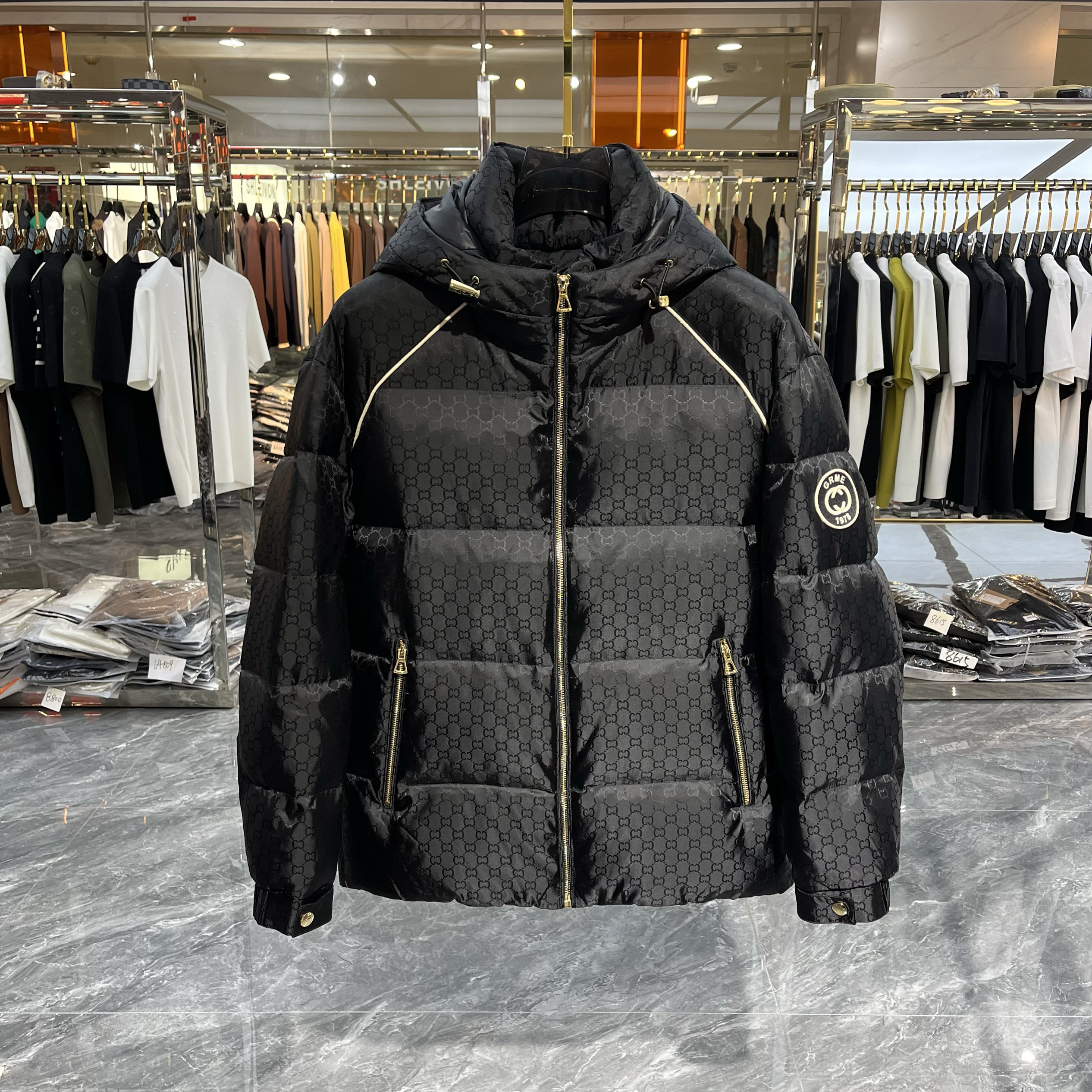 欧洲站2024冬季新款连帽羽绒羽绒服