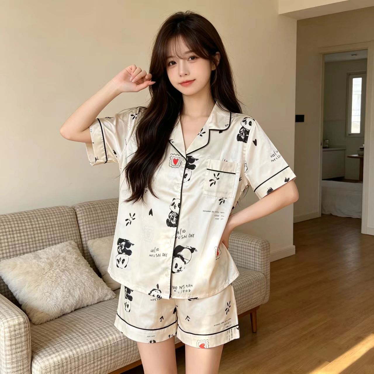 夏季新款冰丝女士小众凉感睡衣